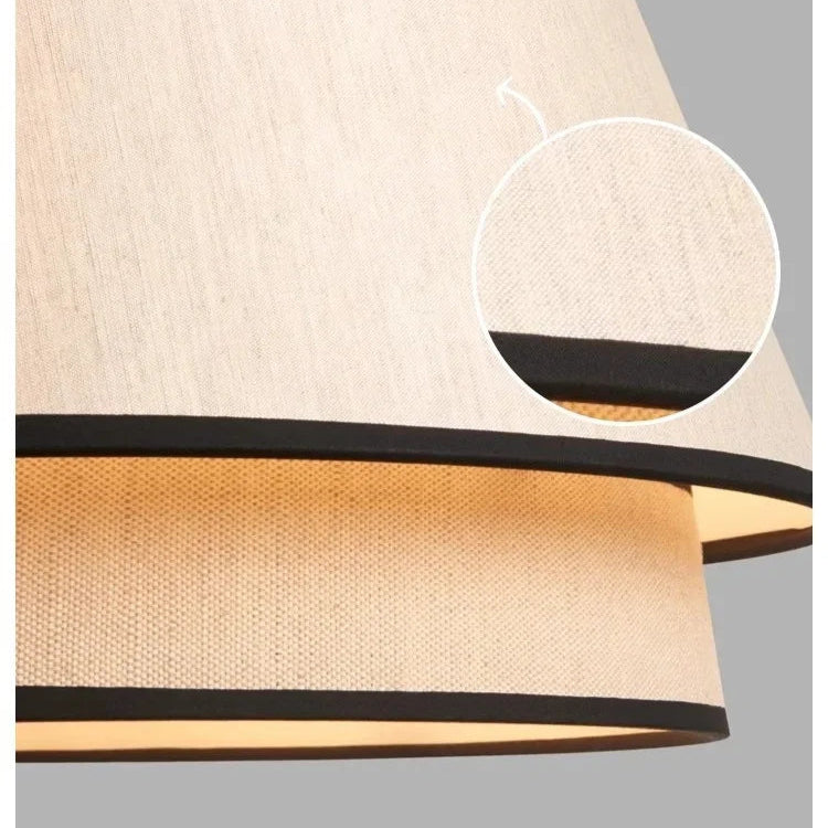Japanese Traditional Fabric Double Layer Chandelier