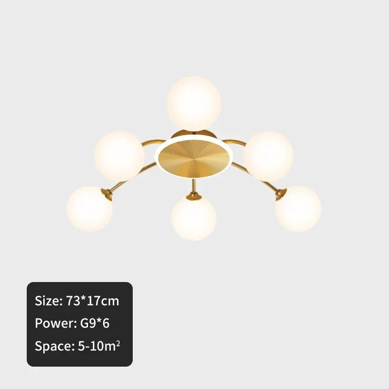 Vintage Glass Ball Ceiling Light