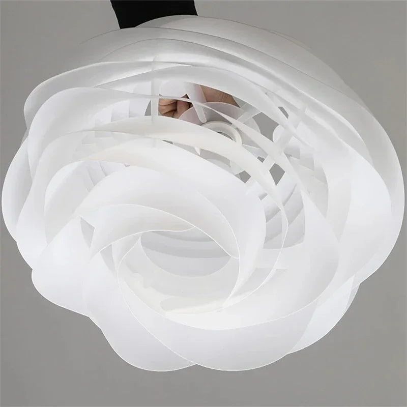 Danish White Rose Petal Ceiling Lamp