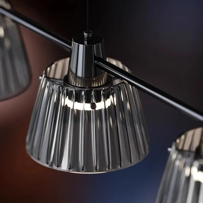 Modern Grey Glass Pendant Light