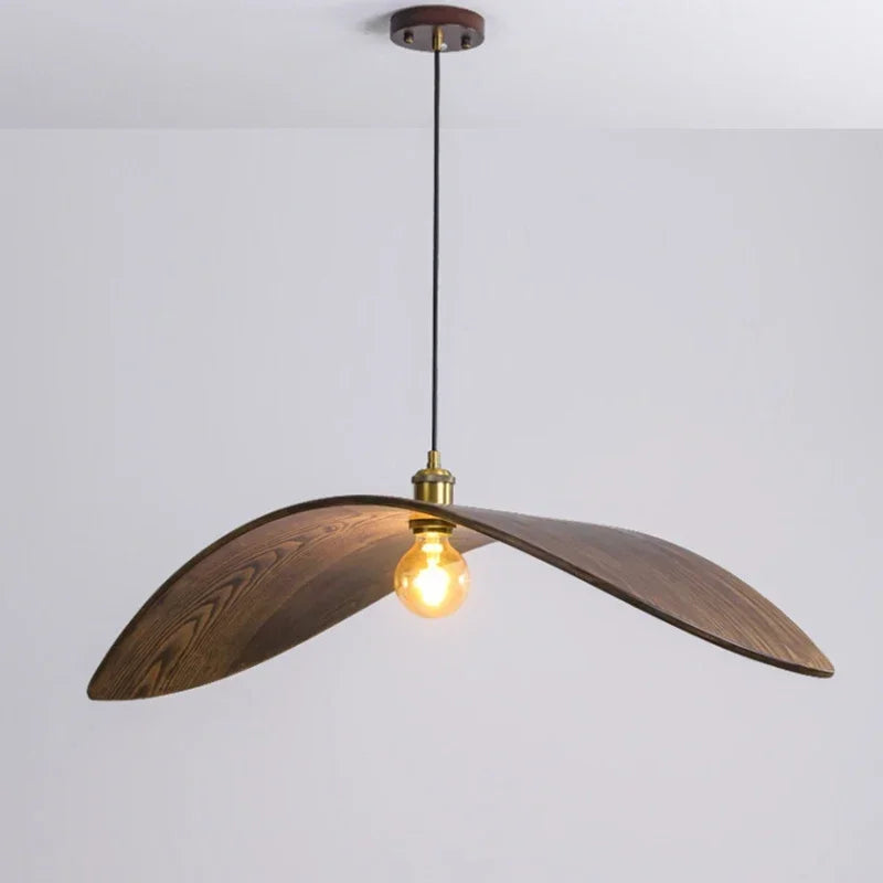 Walnut Wood Japanese Pendant Lamp