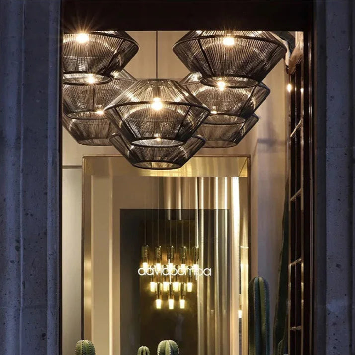 Nordic Rattan Weaving Ceiling Light