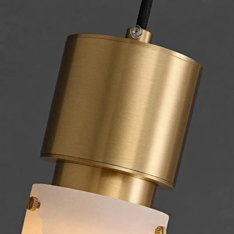 Natural Marble Brass Pendant Light