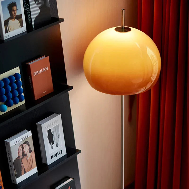 Bauhaus Retro Orange Glass Lamp