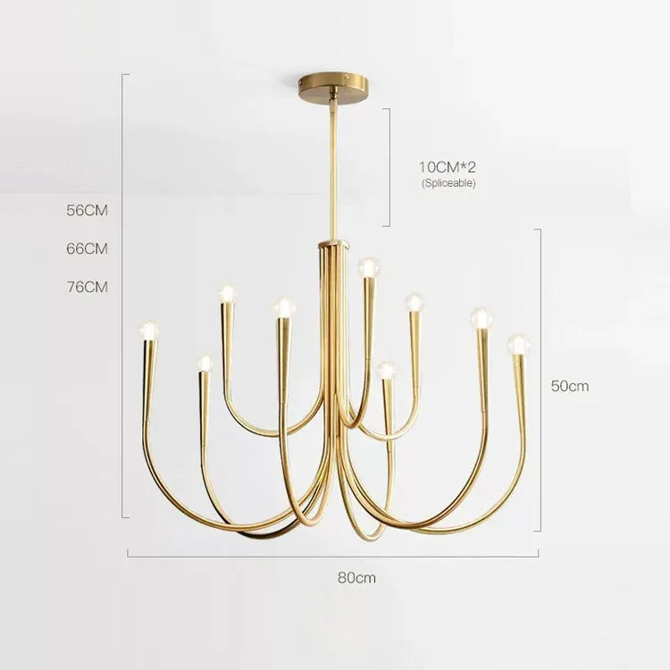French Nordic Branch Chandelier