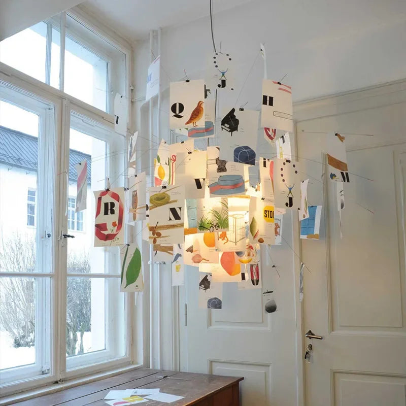 DIY Artistic Maurer Zettel Chandelier