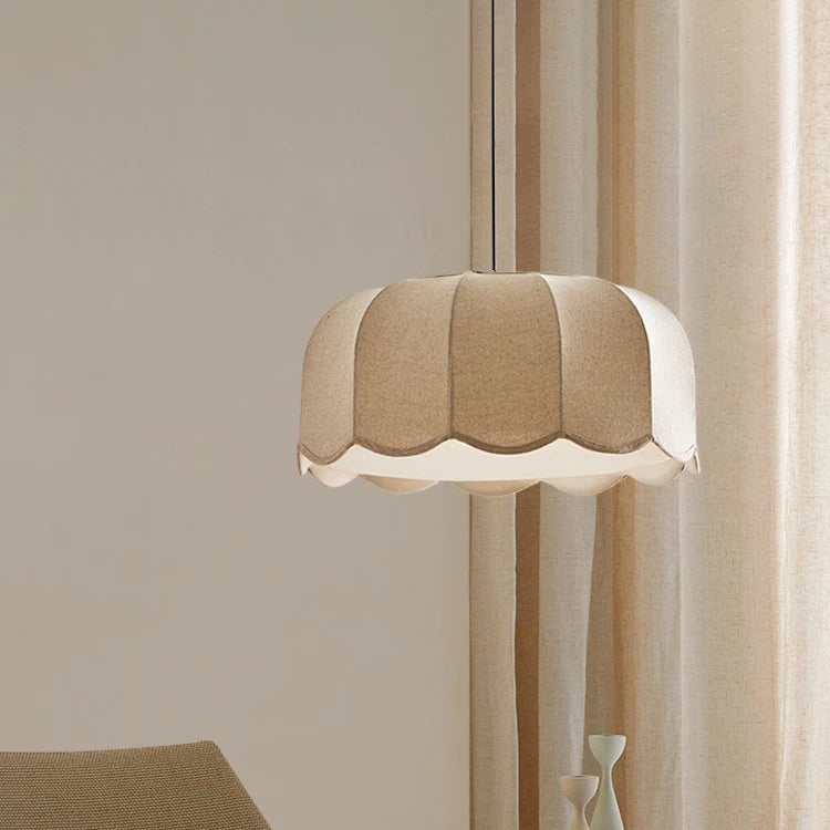 Japanese Floral Fabric Ceiling Light