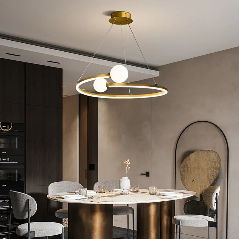Nordic Minimalist Ring LED Pendant Lamp