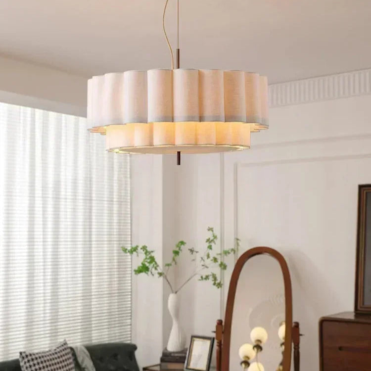 Japanese Natural Fabric Wabi Sabi Chandelier