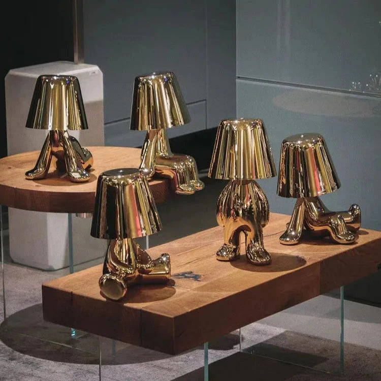 Metallic Golden Man Table Lamp