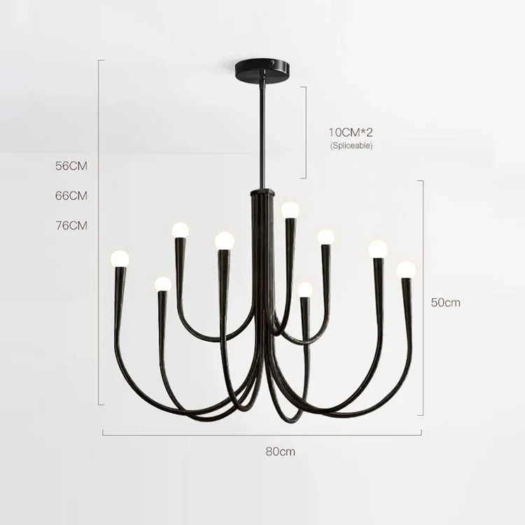 French Nordic Branch Chandelier