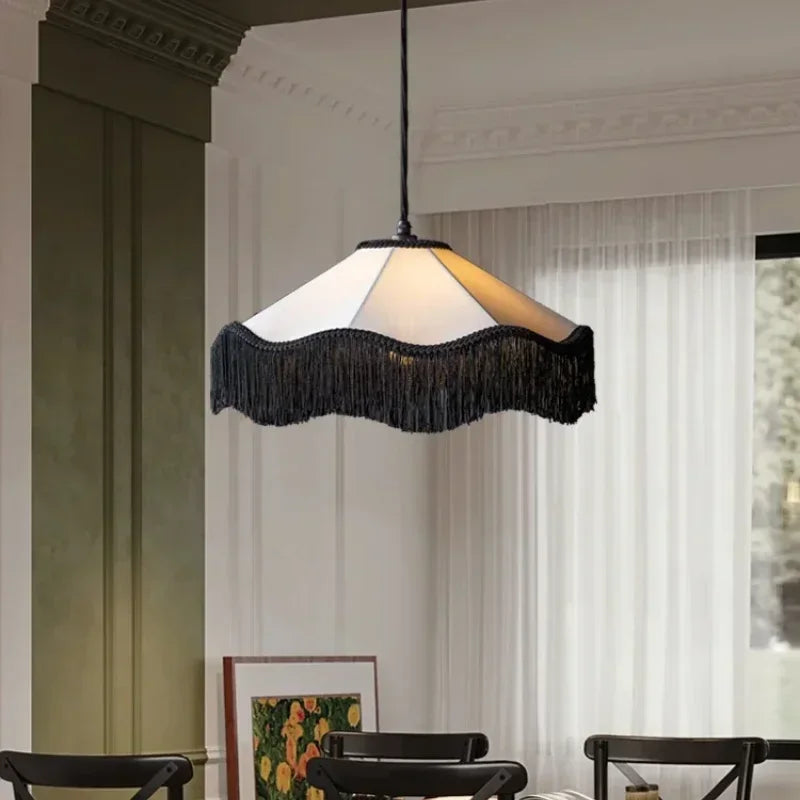 French Fabric Retro Chandelier