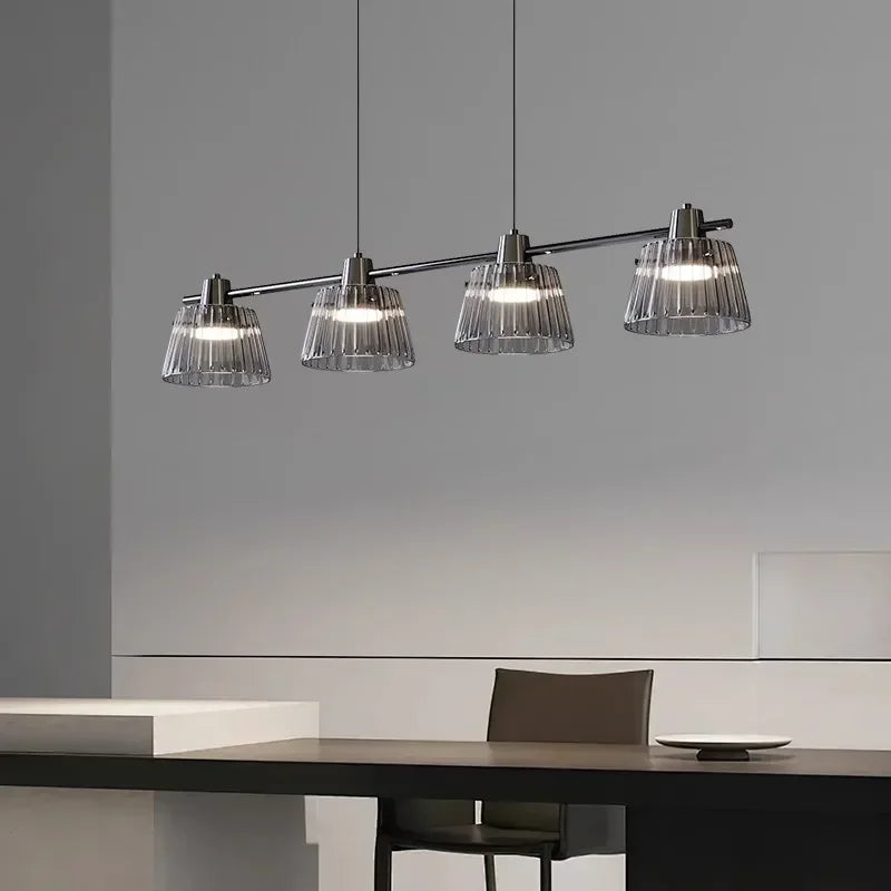 Modern Grey Glass Pendant Light