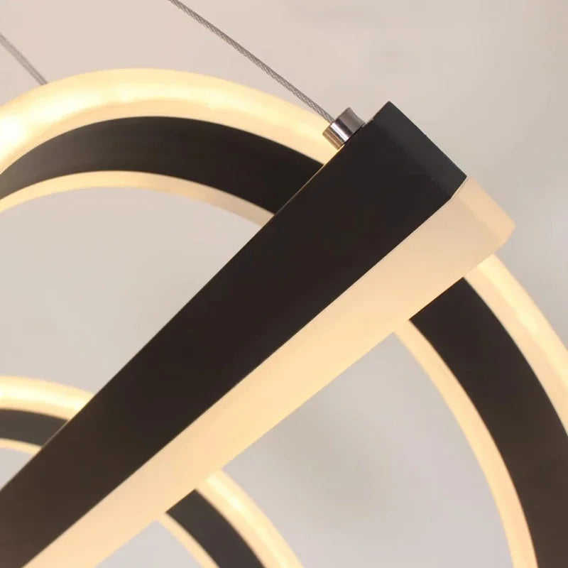 Modern Triple LED Ring Ceiling Lamp