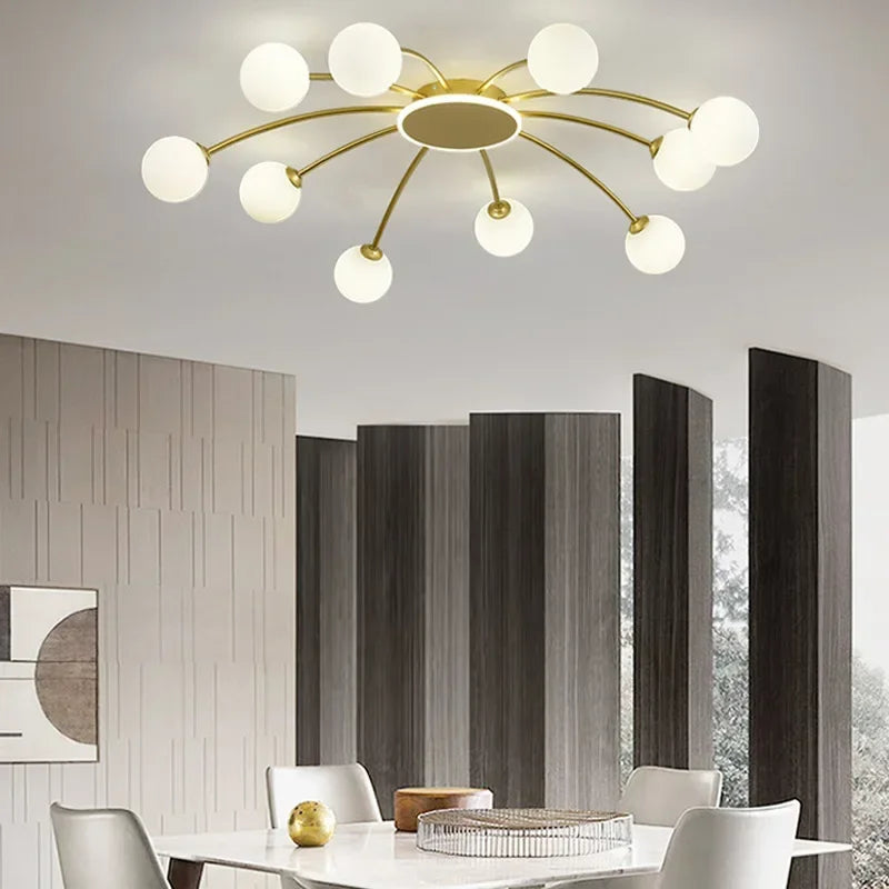 Vintage Glass Ball Ceiling Light