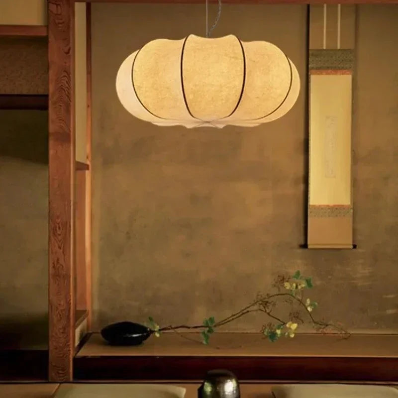 Silk Japanese Wabi-Sabi Chandelier