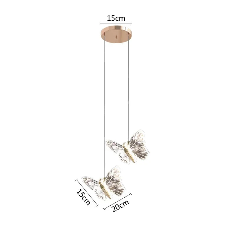 Crystal Butterfly Ceiling Lamp