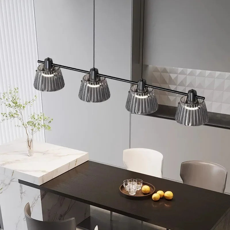 Modern Grey Glass Pendant Light