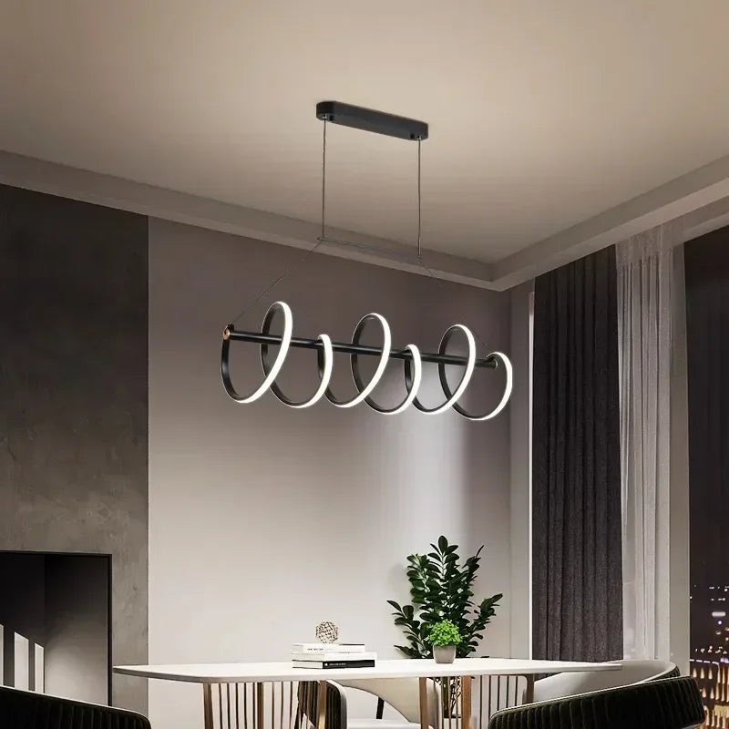 Spiral LED Minimal Chandelier
