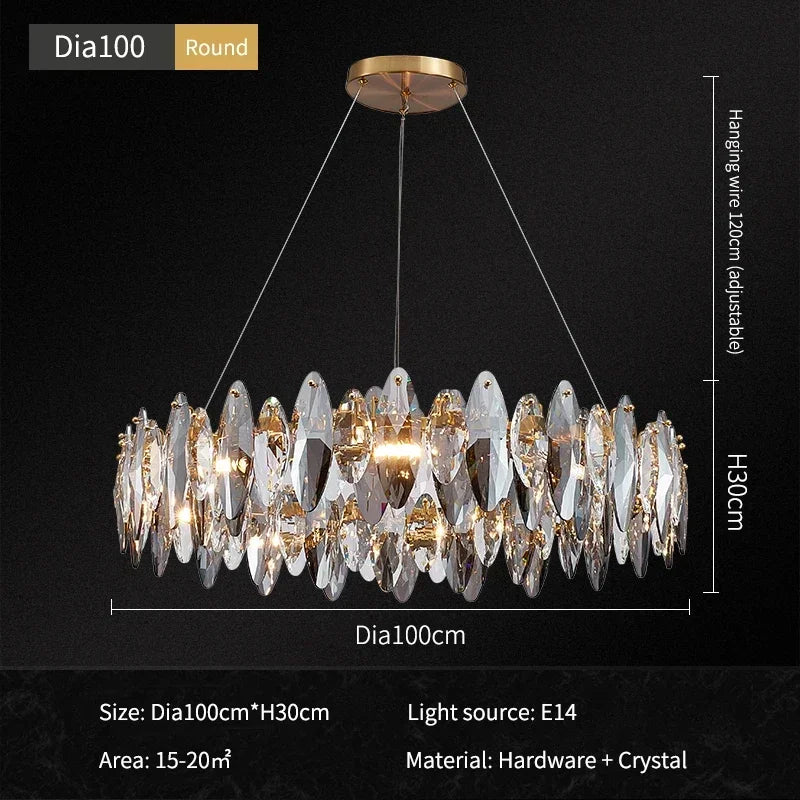 Modern Luxury Crystal Ceiling Chandelier