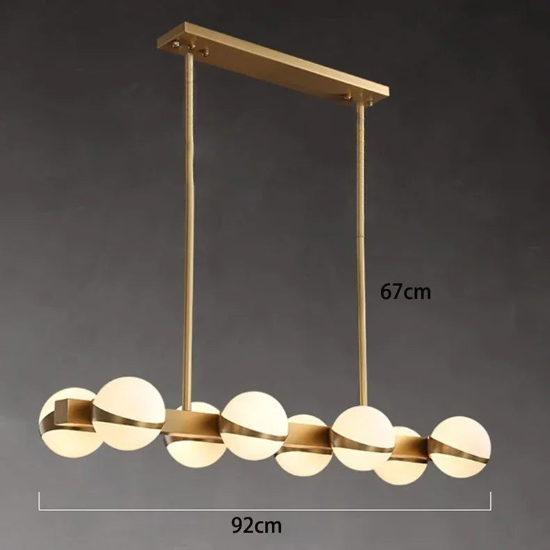 Crystal Ball Gold Chandelier