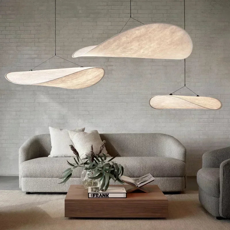 Japanese Silk Chip Chandelier