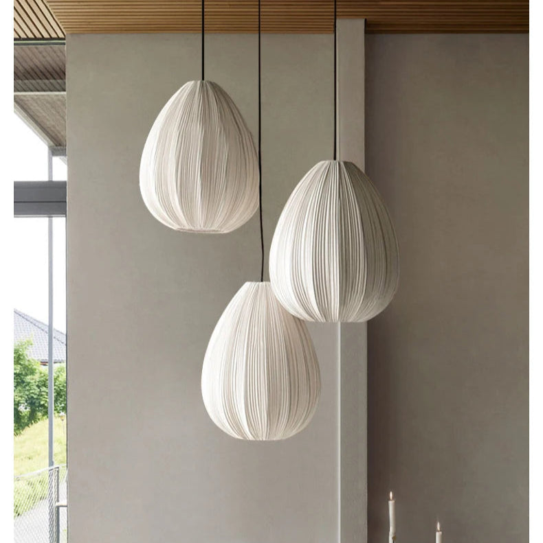 Japanese Wabi-Sabi Pleated Fabric Ceiling Lights
