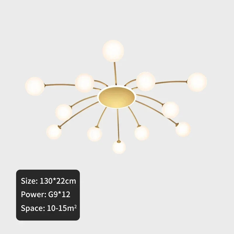 Vintage Glass Ball Ceiling Light