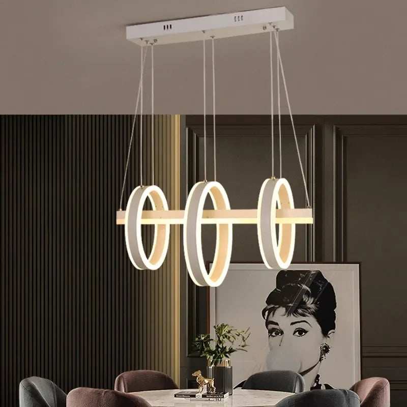 Modern Triple LED Ring Ceiling Lamp