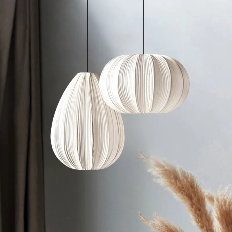 Japanese Wabi-Sabi Pleated Fabric Ceiling Lights