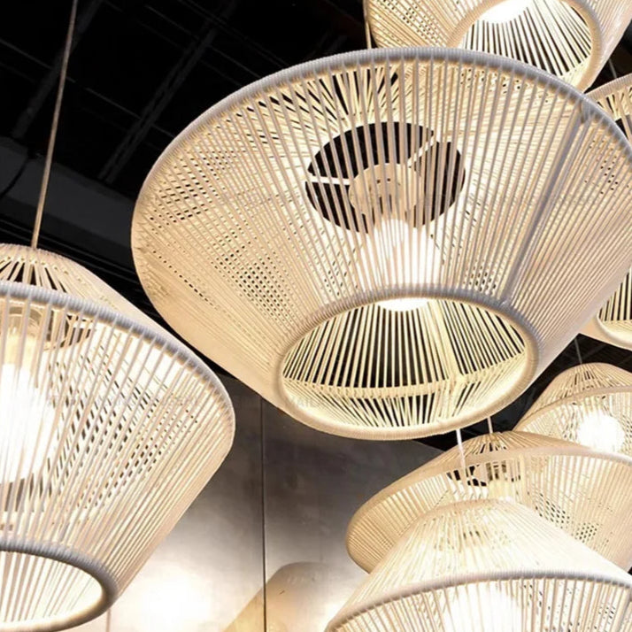 Nordic Rattan Weaving Ceiling Light