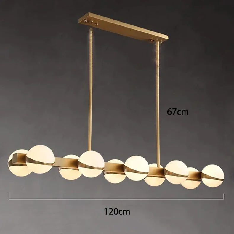 Crystal Ball Gold Chandelier