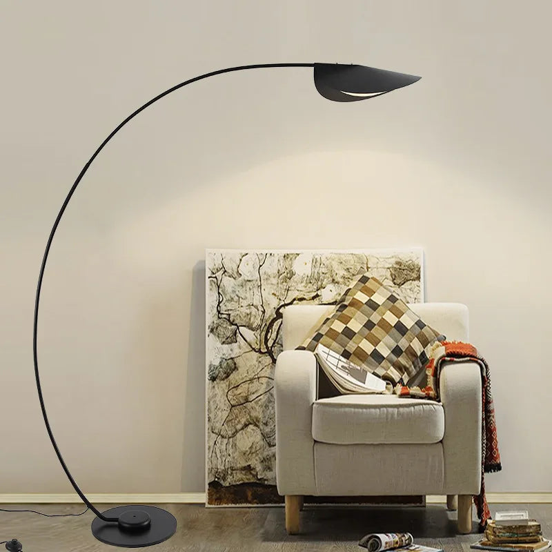 Black Parabola Floor Light