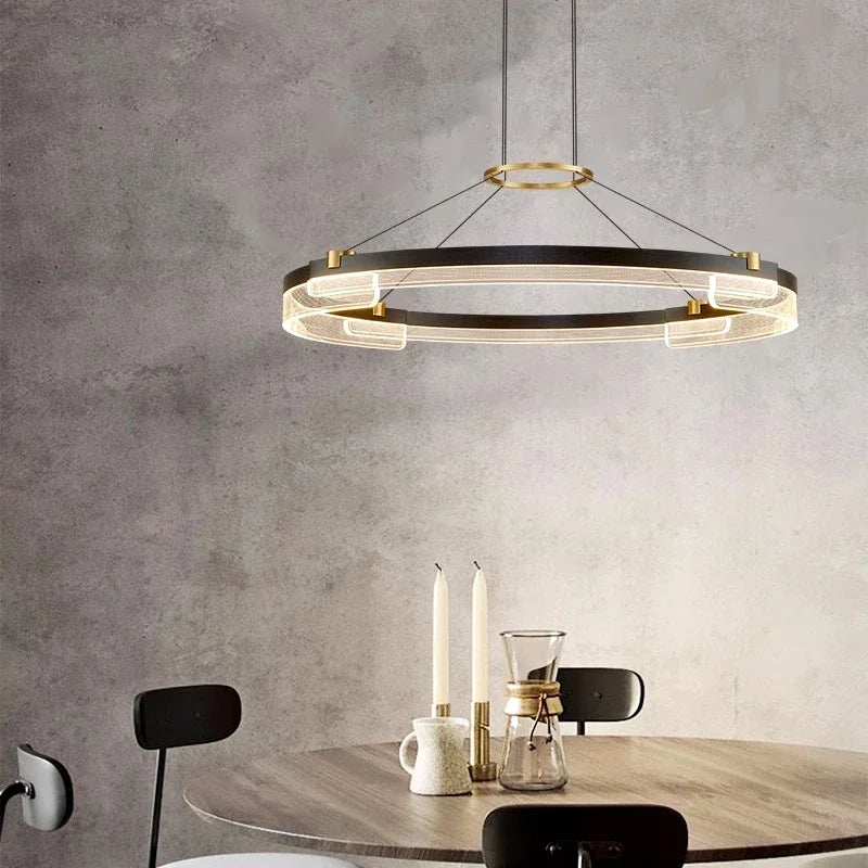 Modern Dine Black Chandelier