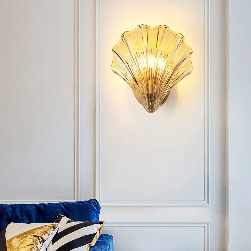 Glass Shell Modern Wall Lamp