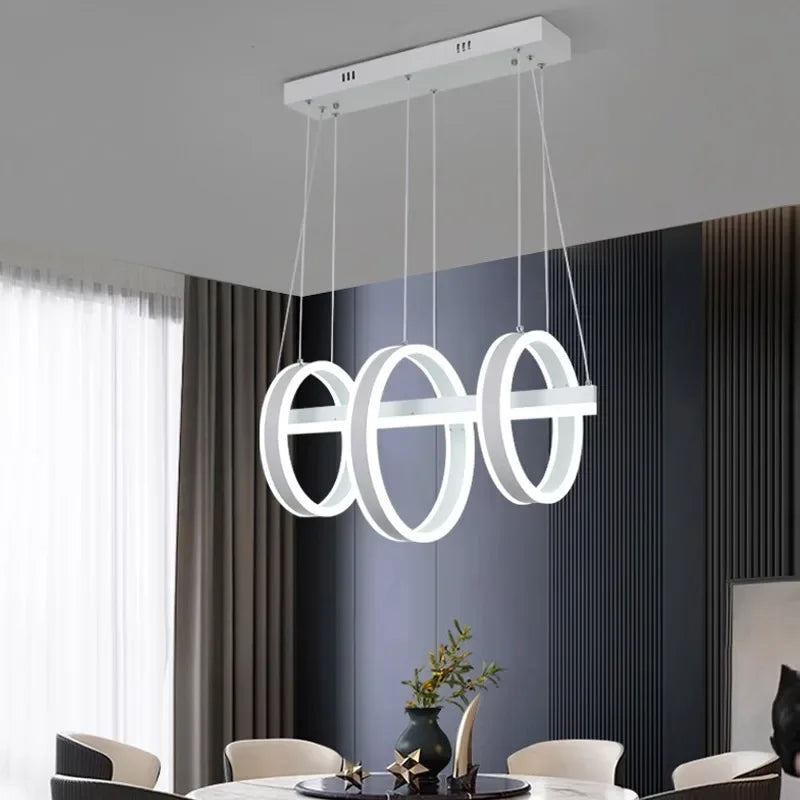 Modern Triple LED Ring Ceiling Lamp