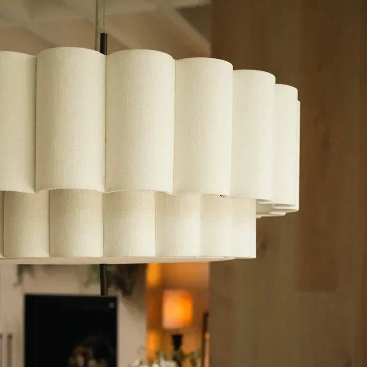 Japanese Natural Fabric Wabi Sabi Chandelier