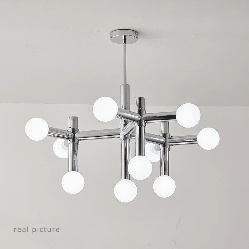 Nordic Chrome Glass Ball Ceiling Light