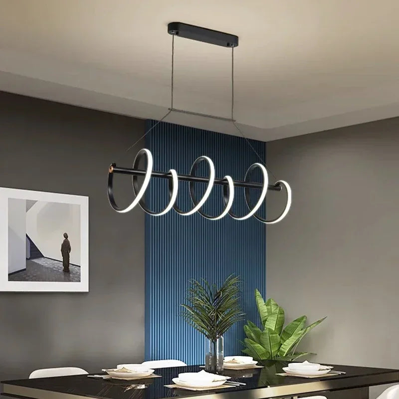 Spiral LED Minimal Chandelier