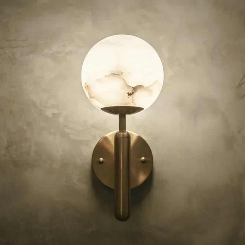Gold Marble Ball Wall Lamp
