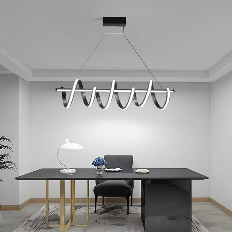 Spiral LED Minimal Chandelier