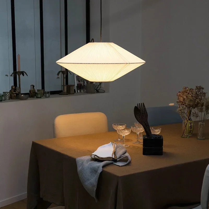 Minimalistic Wabi Sabi Fabric Chandelier