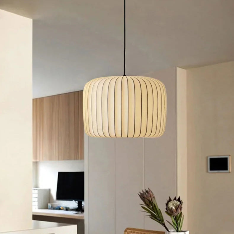 Traditional Wabi Sabi Silk Japanese Chandeliers