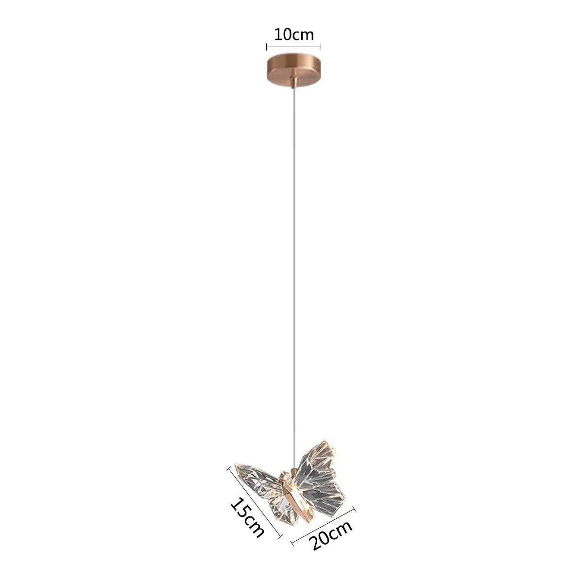 Crystal Butterfly Ceiling Lamp