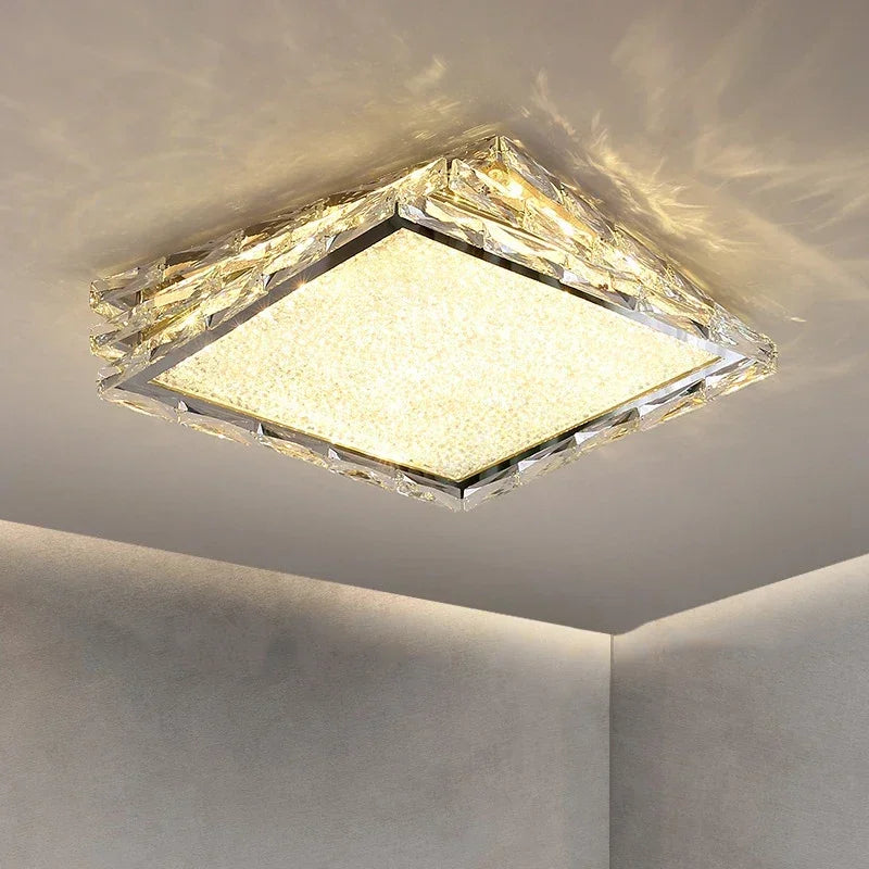 Modern Square Crystal Ceiling Lamp