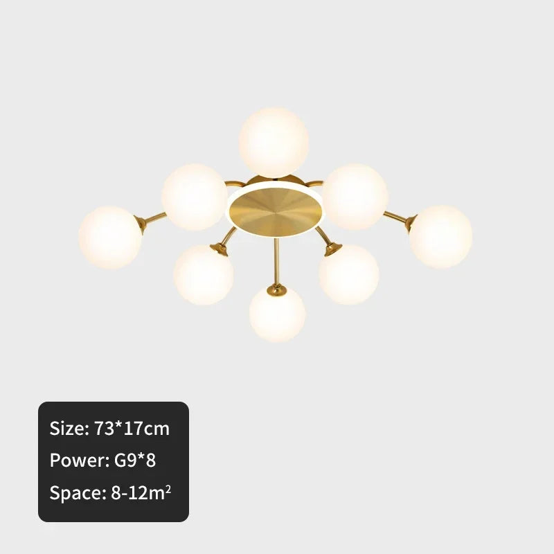 Vintage Glass Ball Ceiling Light