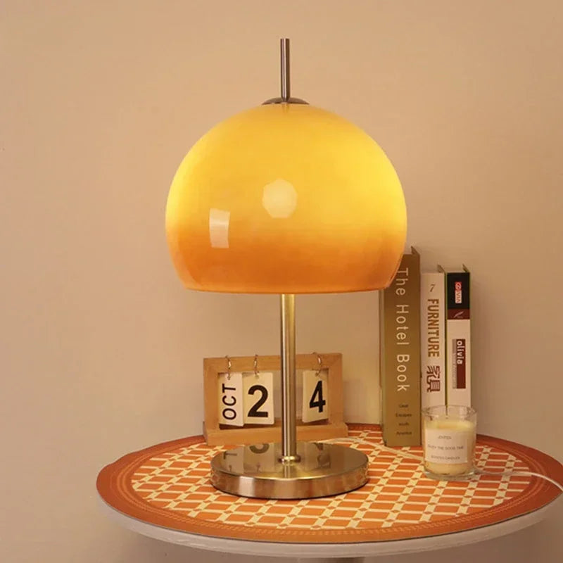 Bauhaus Retro Orange Glass Lamp