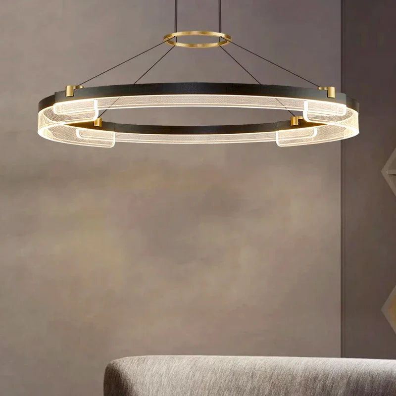 Modern Dine Black Chandelier