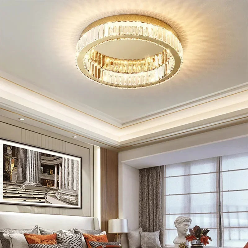 Modern Crystal Circle LED Chandelier