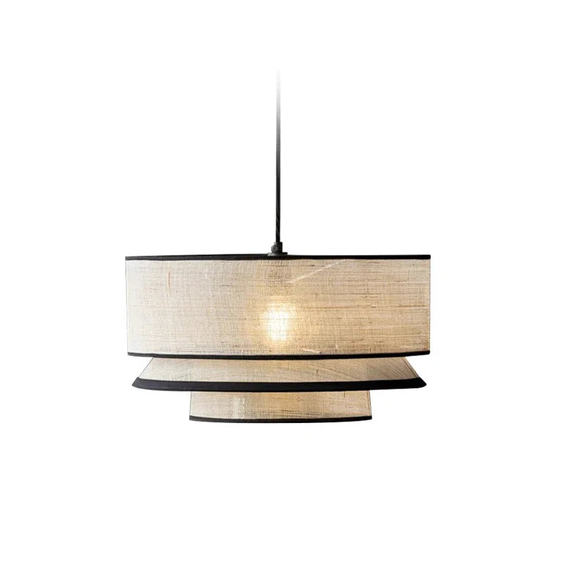 Beige Handmade Japandi Wabi Sabi Chandelier